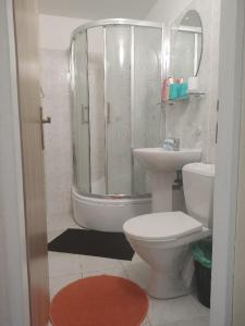 Kúpeľňa v ubytovaní Penzion U Soudu