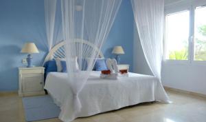 Postel nebo postele na pokoji v ubytování Hacienda Encanto del Rio