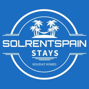 a logo for the solent rhythm stays holiday homes at Bayview - Unique Top modern duplex penthouse with sea views and a private hot tub by Solrentspain in Benalmádena