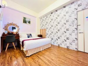 Katil atau katil-katil dalam bilik di Sweet B&B 幸福微甜民宿