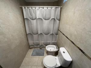 a bathroom with a toilet and a shower at Amplio 2 ambientes en Belgrano! Gran ubicación! in Buenos Aires