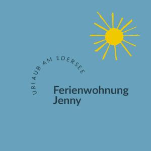 un sol en el cielo azul con las palabras mi colmena de verano y fermentada en Ferienwohnung Jenny Edersee, en Lago Éder