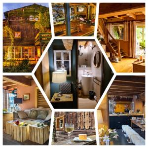 a collage of pictures of a house at La Grange du couvent B&B in Ribeauvillé