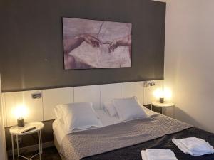 Postel nebo postele na pokoji v ubytování ASV Apartments