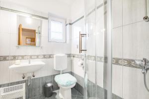 Apartman 3 في أوميشالي: حمام مع مرحاض ومغسلة