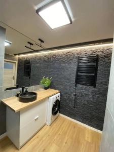 Η κουζίνα ή μικρή κουζίνα στο Uroczy apartament blisko Zalewu-Lublin