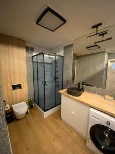 Ένα μπάνιο στο Uroczy apartament blisko Zalewu-Lublin