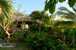 uma casa no meio de um jardim em Litibu Suites Beach House em Higuera Blanca