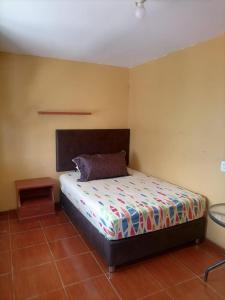 a bedroom with a bed in a room at Hospedaje Restaurante El Hombre in Puerto Chicama