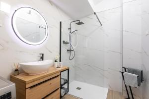 Koupelna v ubytování PENTHOUSE J&A