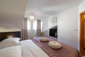 Postel nebo postele na pokoji v ubytování PENTHOUSE J&A