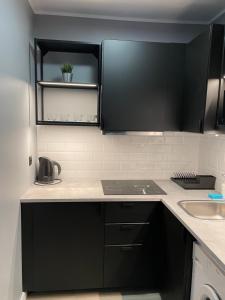 Kuchyň nebo kuchyňský kout v ubytování Apartamenty TOP Garbary