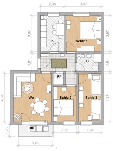 plan domu w obiekcie Ferienwohnung SeeGräser Granitz w mieście Sellin
