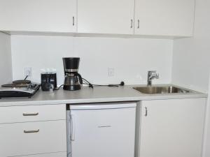 a kitchen with a sink and a counter top at Apartment Baltser - 5km from the sea in Western Jutland by Interhome in Kongsmark