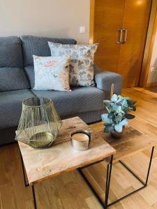 sala de estar con sofá y mesa de centro en Apartamento Aldeana en Llanes