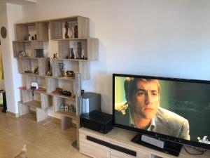 TV de pantalla plana en la sala de estar. en FeWo - Moncofa Apartment, en Moncófar