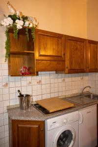 cocina con lavavajillas y lavadora en I' Quercecchio-Relax tra le torri en San Gimignano