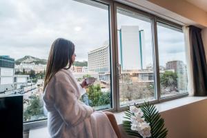 A balcony or terrace at Athens Gem