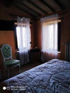 Casa vacanza in Casale vicino Orvieto 객실 침대
