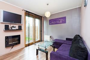 Televízia a/alebo spoločenská miestnosť v ubytovaní Apartamenty Sun & Snow Poronin