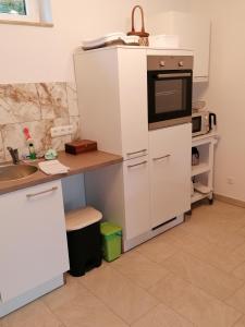 Kuchyň nebo kuchyňský kout v ubytování Ferienwohnung Eva