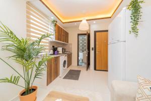 Kuchyň nebo kuchyňský kout v ubytování Modern Well Appointed Flat in Antalya Muratpasa