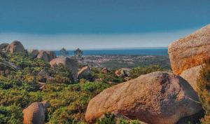a group of large rocks on top of a field at IN-Cascais Suite Deluxe com pátio privado in Cascais