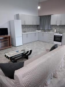 Kuchyň nebo kuchyňský kout v ubytování Kimi apartments