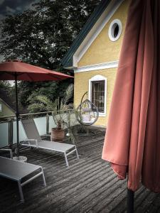 Patio lub wspólna przestrzeń na świeżym powietrzu w obiekcie Faulenzerhotel
