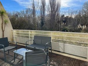Balkon lub taras w obiekcie Une pause…au soleil Classé 4 étoiles 108 m2 à 3min à pieds de la plage