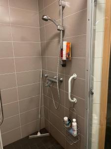 Koupelna v ubytování Studiohuoneisto Valtakatu 45, sauna, AC, WiFi + 4 fotografie