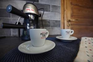 Coffee and tea making facilities at Paradiso Apartmanház