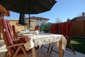 A patio or other outdoor area at Paradiso Apartmanház