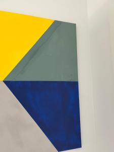 a painting of a yellow yellow and blue at Blankeduyn Koksijde in Koksijde