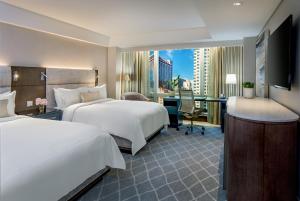 Postel nebo postele na pokoji v ubytování InterContinental Boston by IHG
