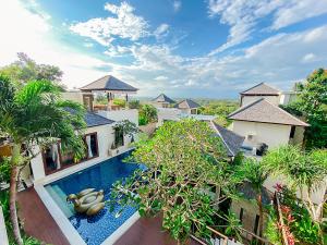 an aerial view of a villa with a swimming pool at Alea Villa by Premier Hospitality Asia in Jimbaran
