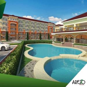a rendering of a swimming pool in front of a building at Arezzo Condo Staycation in Davao City
