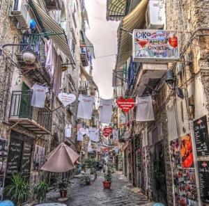 an alley in the city of naples positano italy at PURGATORIO HOUSE in Naples