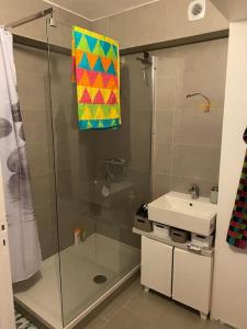Kúpeľňa v ubytovaní Bel Appartement 1 chambre à 50m de la plage + 10 fotografií