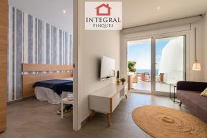 Posteľ alebo postele v izbe v ubytovaní Les Terrasses Apartament Palamós + 24 fotografií
