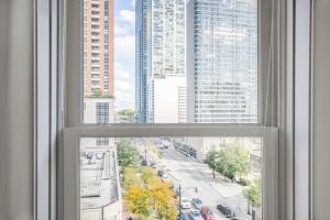 Una vista general de Chicago o una vista desde la ciudad tomada desde el departamento