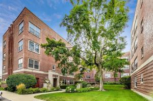 un condominio con un albero nel cortile di Evanston 1BR w Dishwasher nr Nwestern CHI-519 a Evanston
