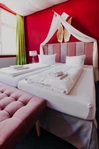 Postelja oz. postelje v sobi nastanitve LaLeLu Hostel Dresden