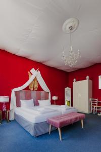 Postelja oz. postelje v sobi nastanitve LaLeLu Hostel Dresden