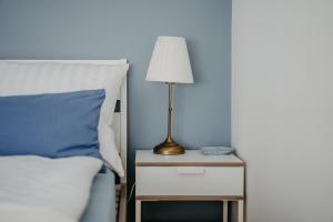 Postel nebo postele na pokoji v ubytování Das kleine Haus