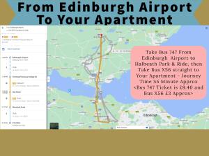 een kaart van een luchthaven naar uw afspraak bij Holiday Flat for All in Fife