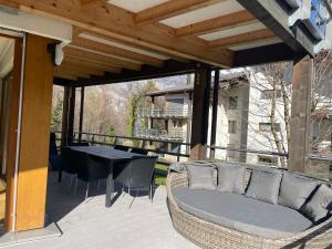 Balkón nebo terasa v ubytování Wunderschöne Wohnung am See mit Sauna & Whirlpool