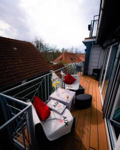 Balkón nebo terasa v ubytování Hotel An der Wasserburg