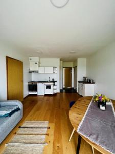Kuchyň nebo kuchyňský kout v ubytování Seaside Apartments