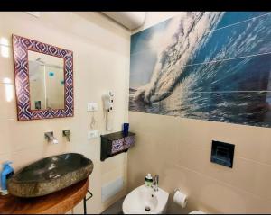 Phòng tắm tại La Gemma delle 5 Terre
